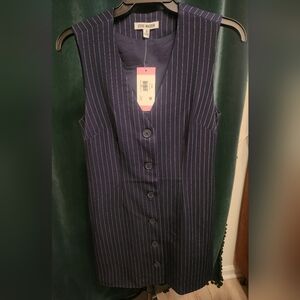 Navy Pinstriped Dress Steve Madden